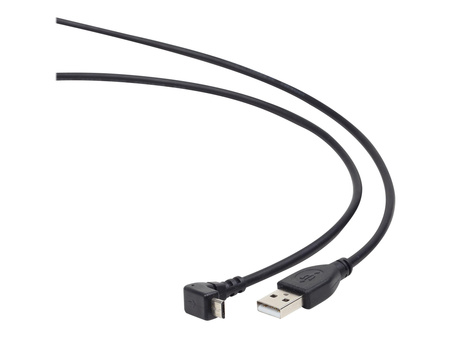 GEMBIRD CCP-MUSB2-AMBM90-6 Gembird kabel micro USB 2.0 AM-MBM5P 1.8M kątowy ładowanie transmisja czarny