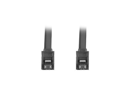 Kabel SATA Lanberg DATA III (6Gb/s) F/F 0,5m metalowe zatrzaski czarny