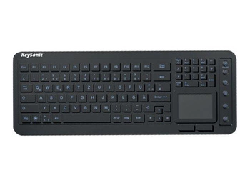 KEYSONIC KSK-6231INEL IcyBox KeySonic klawiatura wodoodporna, touchpad, USB, przemysłowa IP68, Czarna