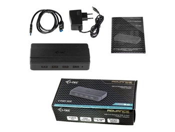 ITEC U3HUB445 i-tec USB 3.0 Charging HUB 4 port z zasilaczem 1x port ładujący USB 3.0