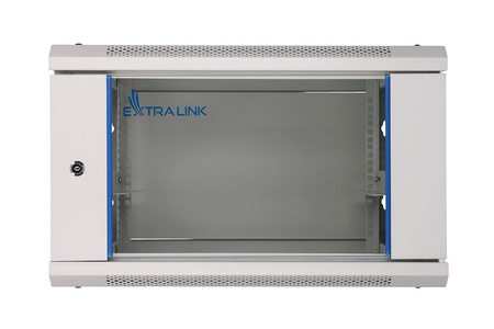Szafka wisząca rack 4U 600x600 szara szklane drzwi