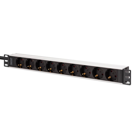 Listwa zasilająca DIGITUS PDU Rack 19", 9 gniazd Schuko