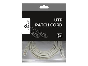 GEMBIRD patchcord RJ45 osłonka zalewana kat 5e UTP 7.5m szary