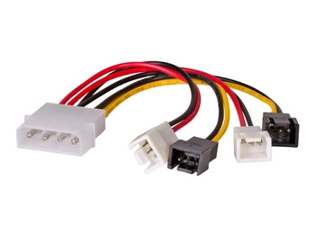 AKYGA Adapter z kablem AK-CA-34 Molex m / 2x 3 pin 12V m / 2x 3 pin 5V m 4x 15cm
