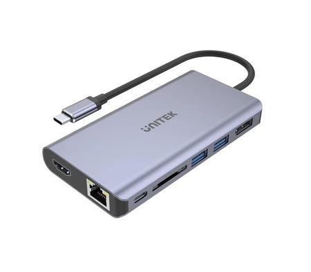 Hub USB-C Unitek D1056A, 2x USB 3.1, HDMI, DP, RJ45, SD