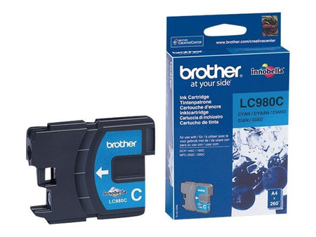 BROTHER LC980C Tusz Brother LC980C cyan 260str DCP145C / DCP165C / MFC250C / MFC290C