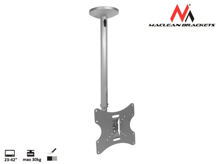 Uchwyt do telewizora sufitowy 23-42" 50 - 85 cm 30kg MC-504A B srebrny TV
