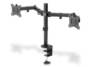 Uchwyt biurkowy podwójny (zacisk) DIGITUS 2xLCD max. 32"max. 2x 8kg uchyl.-obrot quick-release