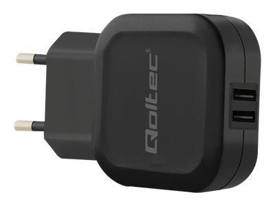 QOLTEC 50185 Qoltec Ładowarka sieciowa 12W 5V 2.4A 2xUSB