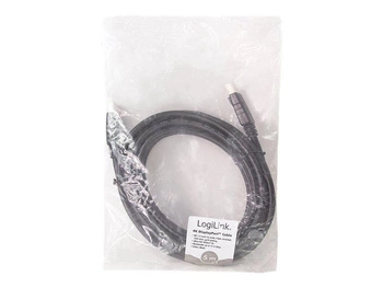 LOGILINK CD0103 Kabel DisplayPort DP/M do DP/M 4K/60 Hz CCS czarny 5m