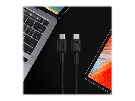 GREEN CELL Cable PowerStream USB-C - USB-C 30cm szybkie ładowanie Power Delivery 60W Ultra Charge QC 3.0