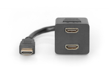 Kabel rozdzielacz/splitter HDMI HighSpeed 1080p 24Hz FHD Typ HDMI A/2xHDMI A M/Ż 0,2m Czarny