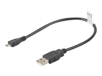 LANBERG CA-USBM-10CC-0003-BK Lanberg kabel USB 2.0 micro AM-MBM5P 30cm czarny