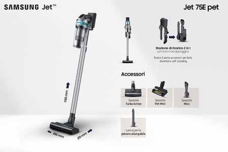 Odkurzacz pionowy Samsung Jet75E Pet VS20B75AGR1/WA