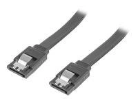 LANBERG CA-SASA-14CU-0050-BK Lanberg kabel SATA DATA II (6GB/S) F/F 50cm z zatrzaskami metalowymi, czarny