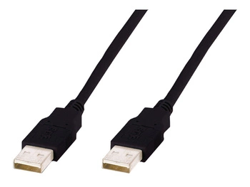 DIGITUS Kabel USB A/USB A M/M czarny 3m USB 2.0 HighSpeed