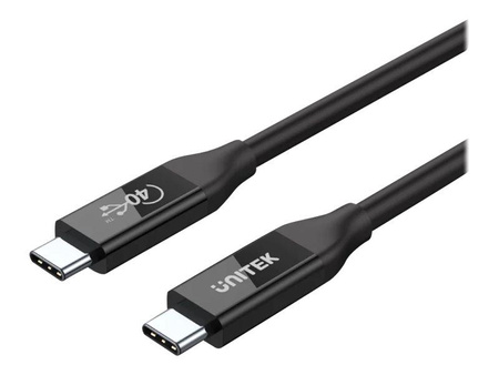 UNITEK C14100BK-0.8M Kabel USB-C 4.0 PD 100W 40Gbps 8K 0 8m