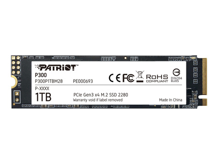 PATRIOT SSD P300 1TB M.2 PCIe Gen 3 x4 2100/1650MB/s