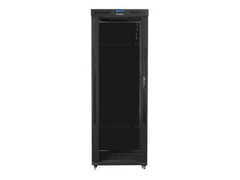 LANBERG free standing rack 19inch cabinet 42U 800x800 glass door LCD flat pack black