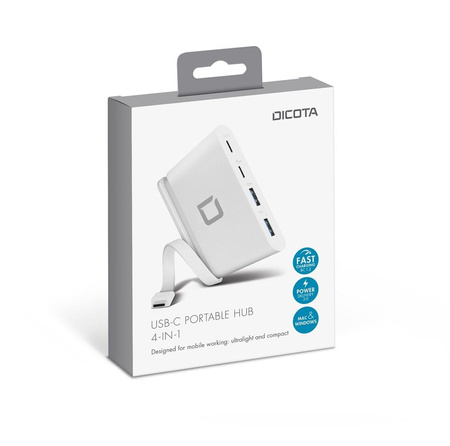 DICOTA PORTABLE HUB 4-IN-1/USB-C