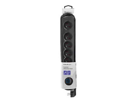 QOLTEC Listwa antyprzepieciowa 6 gniazd 5m cz