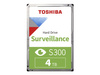 TOSHIBA S300 Surveillance HDD 4TB 3.5inch SATA 5400rpm 256MB 24/7 3yr BULK