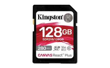 KINGSTON microSDXC Canvas 128GB React Plus UHS-II 280R/100W U3 V60 for Full HD/4K