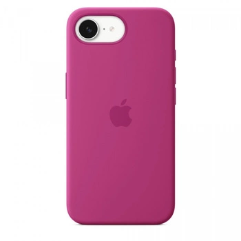 Etui silikonowe do iPhonea 16e - żywy róż