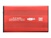 QOLTEC External Hard Drive Case HDD/SSD 2.5inch SATA3 USB 3.0 Red