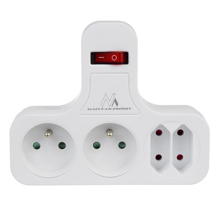 Gniazdko prądowe x4 z wyłącznikiem typ E MCE224