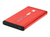 QOLTEC External Hard Drive Case HDD/SSD 2.5inch SATA3 USB 3.0 Red