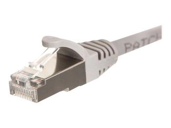 NETRACK BZPAT0256F Netrack patchcord RJ45, osłonka zalewana, kat. 6 FTP, 0,25m szary