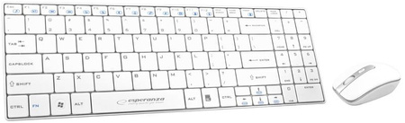 ZESTAW BEZPRZEWODOWY KLAWIATURA SLIM + MYSZ 2,4 GHz EK122W       LIBERTY BIAŁY 