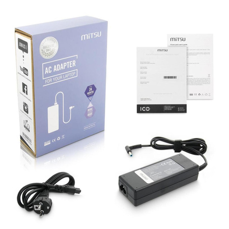 Zasilacz sieciowy Mitsu 19.5V 4.62A (4.5x3.0 pin) 90W do notebooka HP