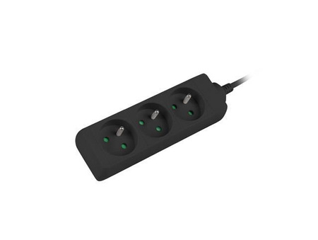 Listwa przedłużacz Lanberg 1,5m czarna 3x 230V PL, kabel wykonany z pełnej miedzi