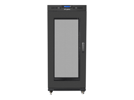 LANBERG Szafa stojąca rack 19inch 15U 800x1000 drzwi perforowane LCD flat pack czarna