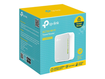 TPLINK TL-WR902AC TP-Link TL-WR902AC Wireless Travel Router, 2,4GHz, 5GHz, 802.11b/g/n/ac AC750