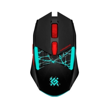 Mysz bezprzewodowa Defender HORRODINE GM-237 optyczna 3200dpi czarna RGB AKUMULATOR 6 przycisków Gaming