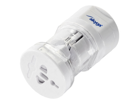 AKYGA Adapter podróżny AC AK-AD-61 worldwide biały