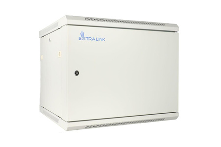 Szafka wisząca rack 12U 600x450 szara metalowe drzwi 