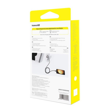 Kabel Baseus Dura USB-Typ C 60W 1m (czerwono-czarny)