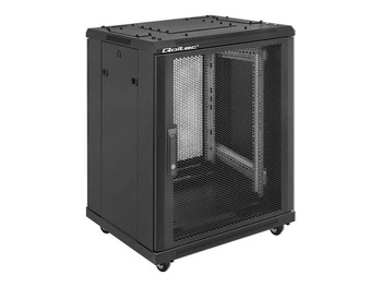 QOLTEC 54519 Szafa RACK 19cali / 15U / 600 x 600 x 855 / Perforowane drzwi / Stalowa obudowa
