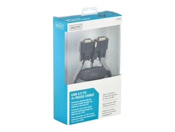 DIGITUS DA-70158 Digitus kabel-konwerter USB2.0/2 x RS232 (DB9M), 5 LGW