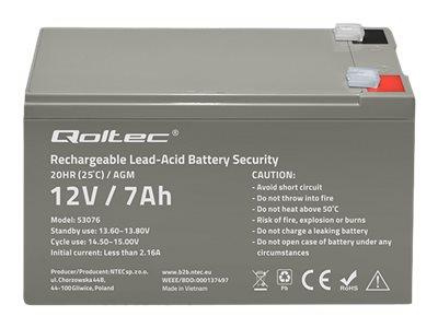 QOLTEC 53076 Akumulator AGM 12V 7Ah max. 105A Security