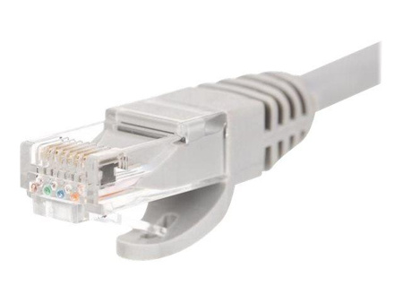 NETRACK BZPAT1P5 Netrack patchcord RJ45, osłonka zalewana, kat. 5e UTP, 1.5m szary