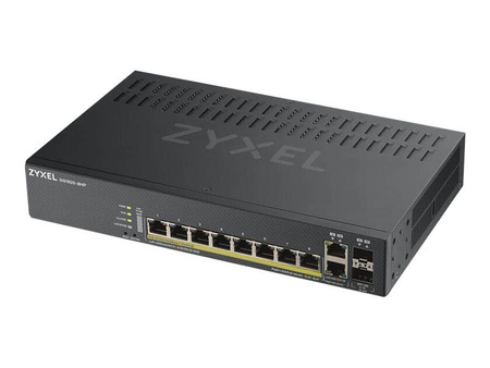 ZYXEL GS1920-8HPV2-EU0101F Zyxel GS1920-8HPv2 8 port GbE Smart Managed PoE Switch 2x GbE combo (RJ45/SFP)