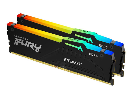 KINGSTON 64GB 5600MT/s DDR5 CL36 DIMM Kit of 2 FURY Beast RGB EXPO