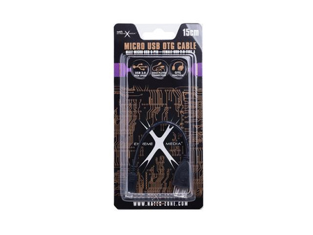 Kabel USB Natec Extreme Media NKA-0614 Micro BM->AF USB 2.0 OTG 0,15m (blister)