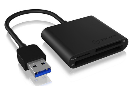 ICY BOX IB-CR301-U3 Zewnętrzny czytnik kart pamięci USB 3.0 CF SD microSD