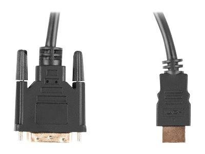 LANBERG CA-HDDV-20CU-0030-BK Lanberg kabel HDMI -> DVI-D(24+1) M/M Dual Link 4K 30Hz, czarny 3m